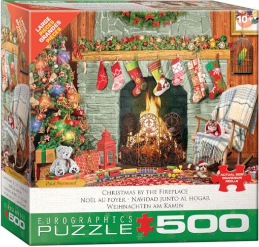 Picture of EUROGRAPHICS PUZZLE - CHRISTMAS BY THE FIREPLACE 500PCE